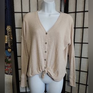 Abercrombie & Fitch Cream Long Sleeve Top sz XS